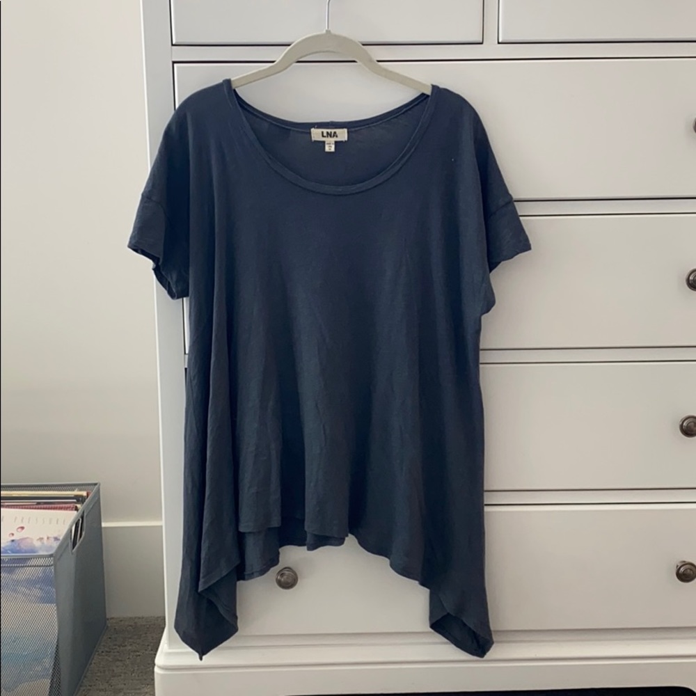 LNA oversized blue/gray top size xs